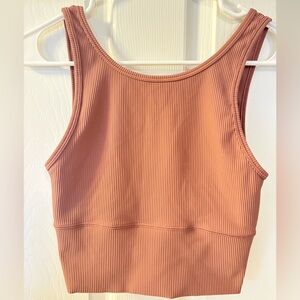 Ribbed Tank Top in Dusty Pink